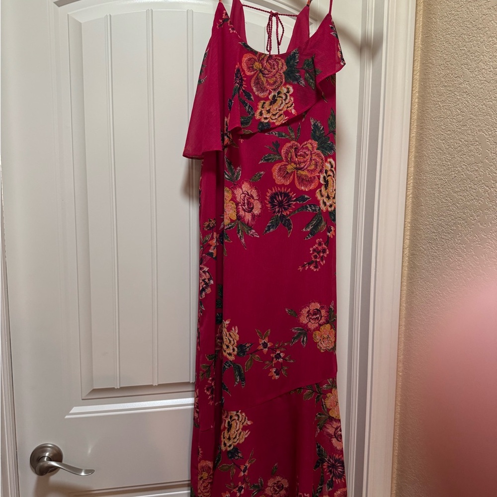 Xhilaration Fusia Maxi Dress Sleeveless Spaghetti Strap